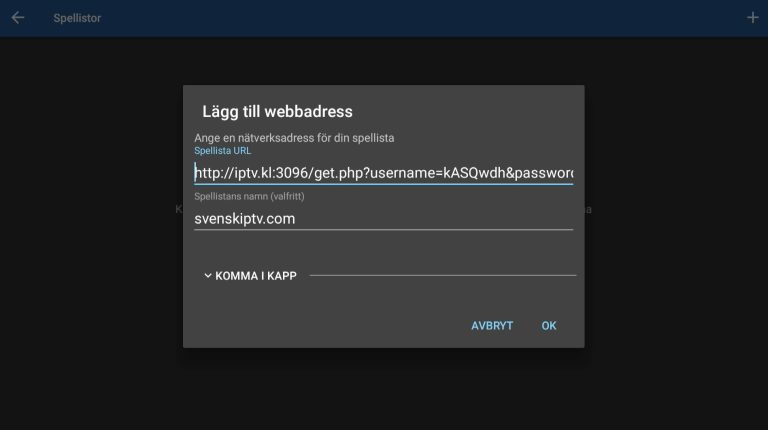 Android boxar IPTV Pro Steg 1 SvenskIPTV